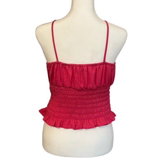 Open Edit Strap Scrunch Waist Top Hot Pink Sz Small - Picture 3 of 7